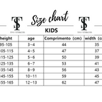 Tiny Strikers kids size chart